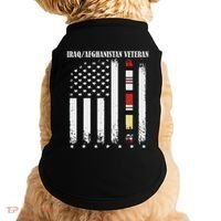 Proud Iraq Afghanistan Veteran Flag Doggie Tank thumb 0
