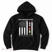 Proud Iraq Afghanistan Veteran Flag Hoodie thumb 0