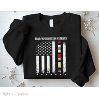 Proud Iraq Afghanistan Veteran Flag Sweatshirt thumb 2