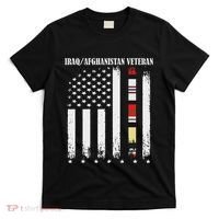 Proud Iraq Afghanistan Veteran Flag T-Shirt thumb 0