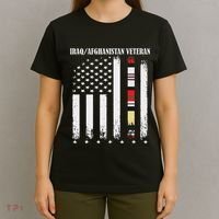 Proud Iraq Afghanistan Veteran Flag T-Shirt thumb 4