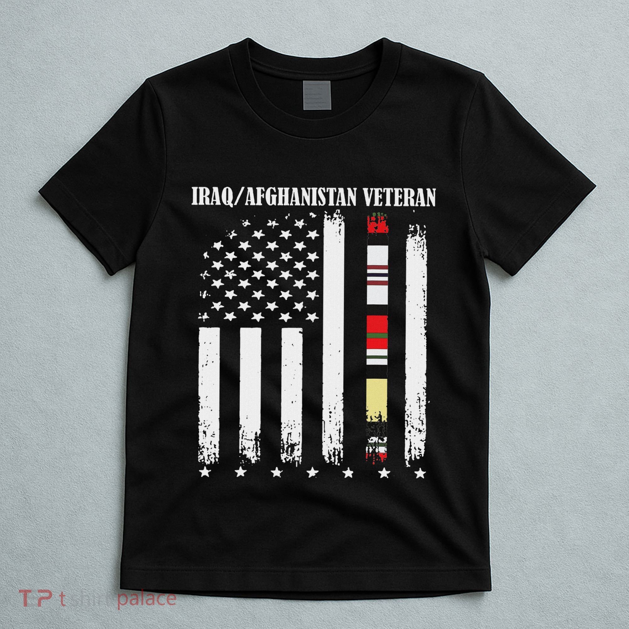 Proud Iraq Afghanistan Veteran Flag T-Shirt