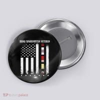 Proud Iraq Afghanistan Veteran Flag Button thumb 0