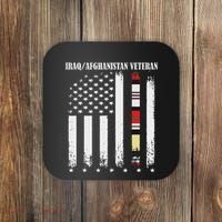 Proud Iraq Afghanistan Veteran Flag Coaster thumb 0