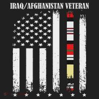 Proud Iraq Afghanistan Veteran Flag Women's Dry Zone Grid Polo thumb 2