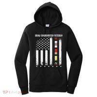 Proud Iraq Afghanistan Veteran Flag Women's Hoodie thumb 0