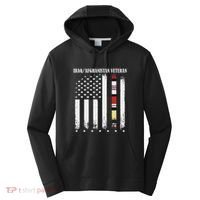 Proud Iraq Afghanistan Veteran Flag Performance Fleece Hoodie thumb 0