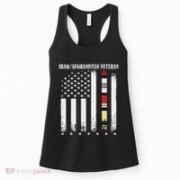 Proud Iraq Afghanistan Veteran Flag Women's Tank Top thumb 0