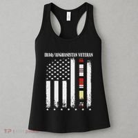 Proud Iraq Afghanistan Veteran Flag Women's Tank Top thumb 3