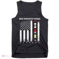 Proud Iraq Afghanistan Veteran Flag Tank Top thumb 0