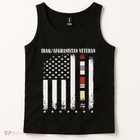 Proud Iraq Afghanistan Veteran Flag Tank Top thumb 2