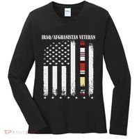 Proud Iraq Afghanistan Veteran Flag Women's Long Sleeve Shirt thumb 0