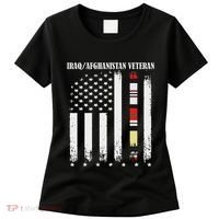 Proud Iraq Afghanistan Veteran Flag Women's T-Shirt thumb 0