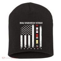 Proud Iraq Afghanistan Veteran Flag Short Acrylic Beanie thumb 0