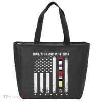 Proud Iraq Afghanistan Veteran Flag Tote Bag thumb 0