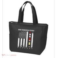 Proud Iraq Afghanistan Veteran Flag Tote Bag thumb 3