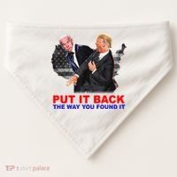 Put It Back The Way You Found It Donald Trump Anti Biden USA-Made Doggie Bandana thumb 0