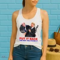 Put It Back The Way You Found It Donald Trump Anti Biden Women's Tank Top thumb 2