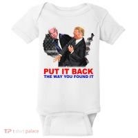Put It Back The Way You Found It Donald Trump Anti Biden Baby Bodysuit thumb 0