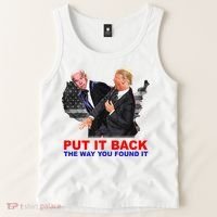 Put It Back The Way You Found It Donald Trump Anti Biden Tank Top thumb 2