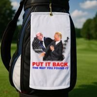 Put It Back The Way You Found It Donald Trump Anti Biden Golf Towel thumb 2