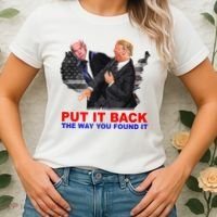Put It Back The Way You Found It Donald Trump Anti Biden Women's T-Shirt thumb 2
