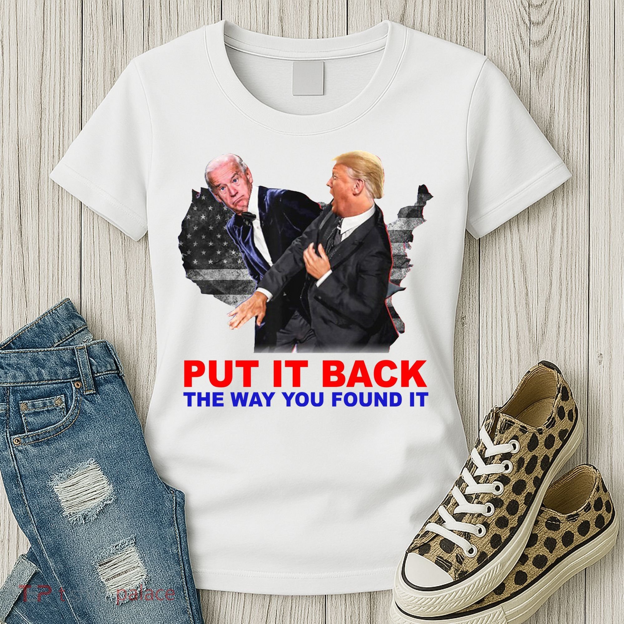 Put It Back The Way You Found It Donald Trump Anti Biden Women's T-Shirt