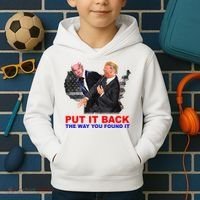 Put It Back The Way You Found It Donald Trump Anti Biden Kids Hoodie thumb 2