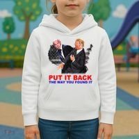 Put It Back The Way You Found It Donald Trump Anti Biden Kids Hoodie thumb 3