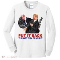 Put It Back The Way You Found It Donald Trump Anti Biden Kids Long Sleeve Shirt thumb 0