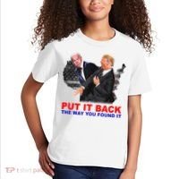 Put It Back The Way You Found It Donald Trump Anti Biden Kids T-Shirt thumb 2