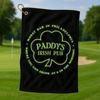 Paddy's Irish Bub Funny St Patricks Day Drinking Golf Towel thumb 1