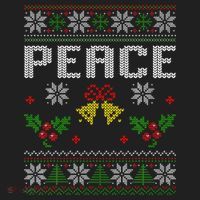 Peace I Come In Peace Couple Matching Ugly Christmas Sweater Beanie thumb 2