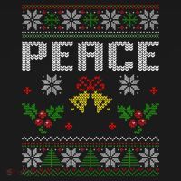 Peace I Come In Peace Couple Matching Ugly Christmas Sweater Women's Hoodie thumb 2