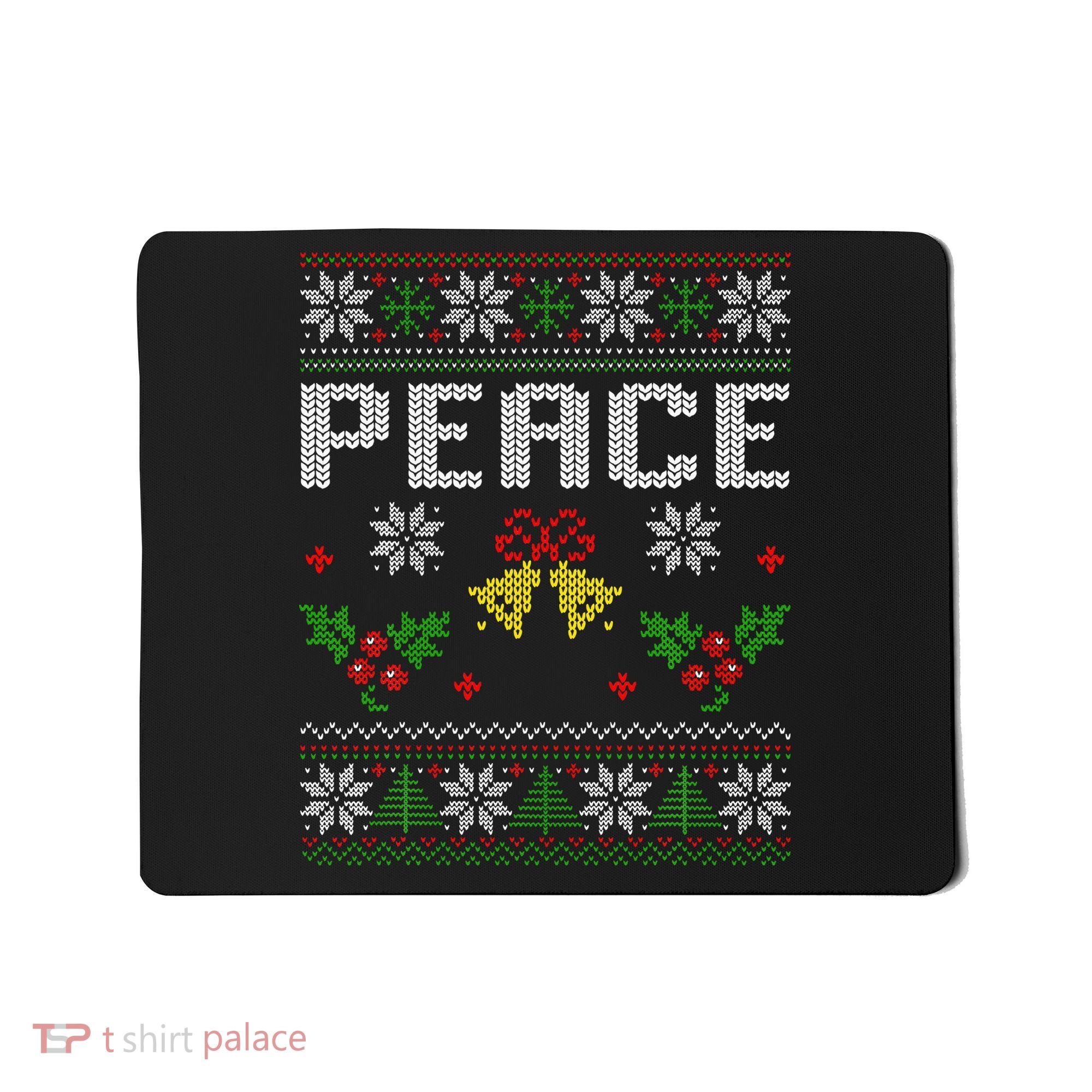 Peace I Come In Peace Couple Matching Ugly Christmas Sweater Mousepad