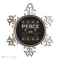 Peace I Come In Peace Couple Matching Ugly Christmas Sweater Ornament thumb 0