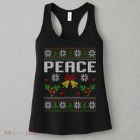 Peace I Come In Peace Couple Matching Ugly Christmas Sweater Women's Tank Top thumb 3