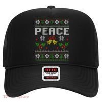 Peace I Come In Peace Couple Matching Ugly Christmas Sweater Hat thumb 0
