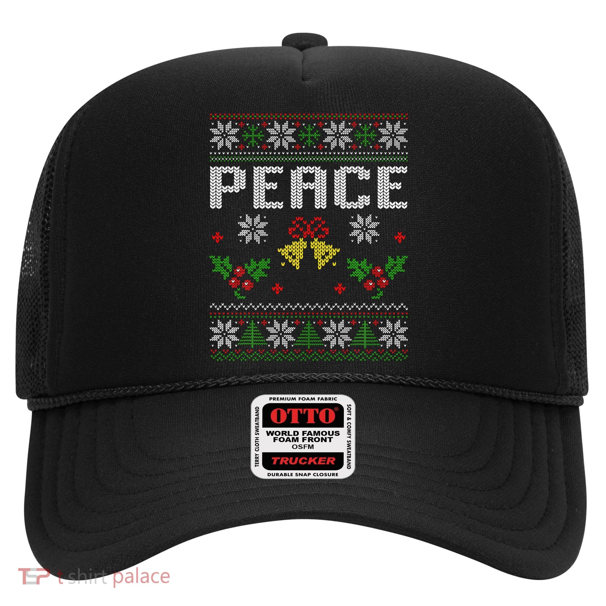 Peace I Come In Peace Couple Matching Ugly Christmas Sweater Hat