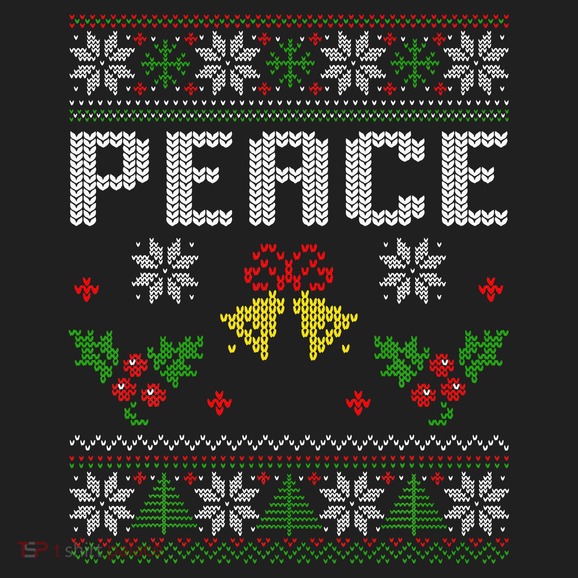 Peace I Come In Peace Couple Matching Ugly Christmas Sweater Hat