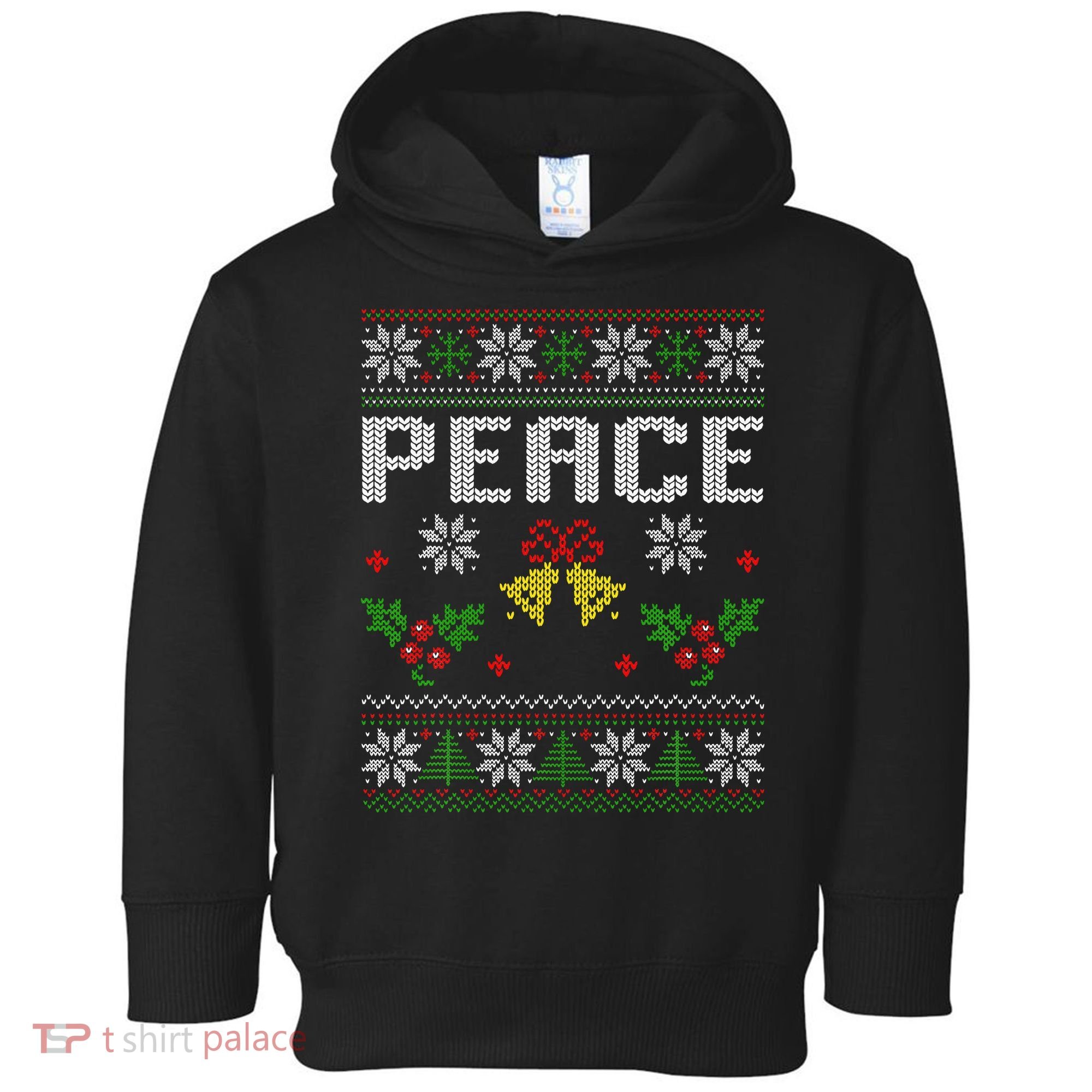 Peace I Come In Peace Couple Matching Ugly Christmas Sweater Toddler Hoodie