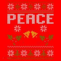 Peace I Come In Peace Couple Matching Ugly Christmas Sweater Santa Hat thumb 1