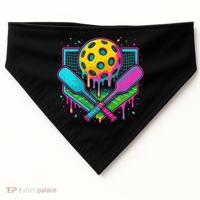 Pickleball Ice Cream Drip USA-Made Doggie Bandana