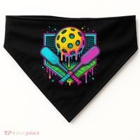 Pickleball Ice Cream Drip USA-Made Doggie Bandana thumb 0