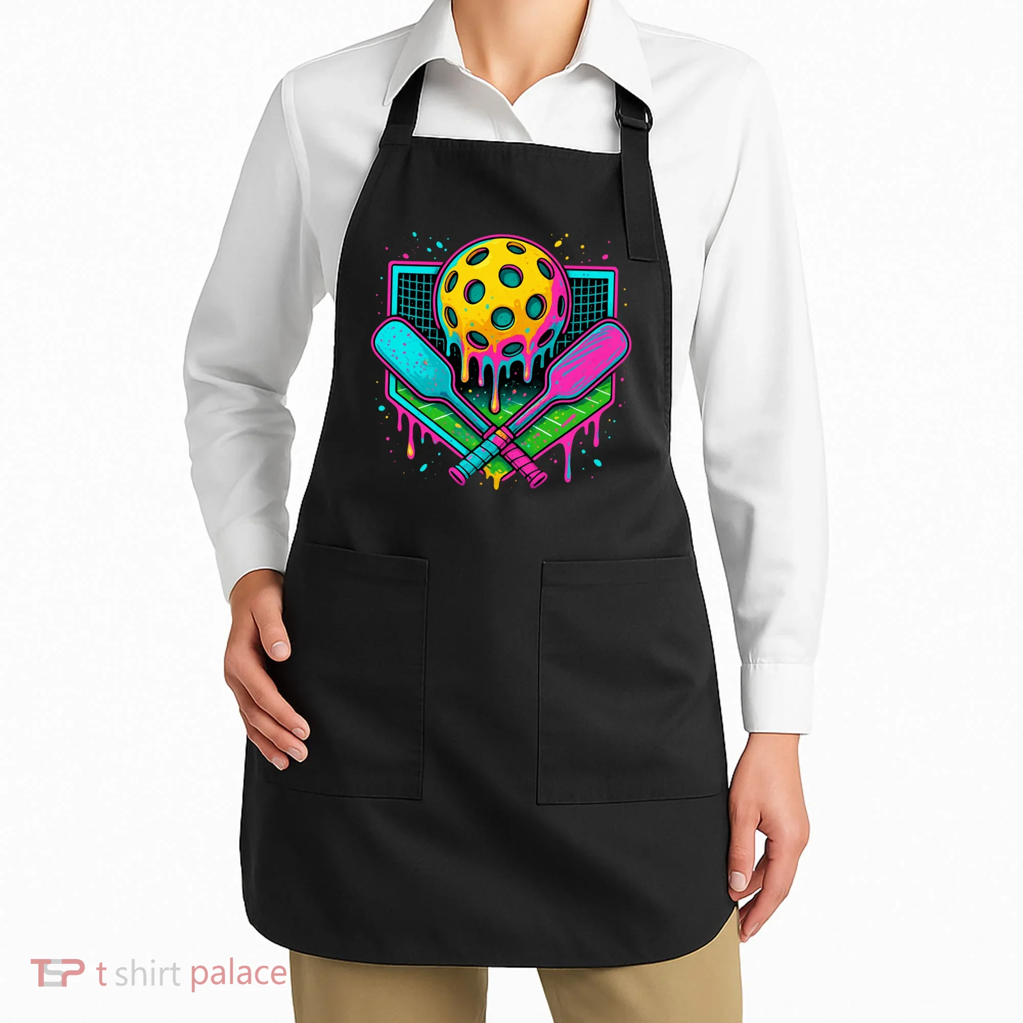 Pickleball Ice Cream Drip Apron