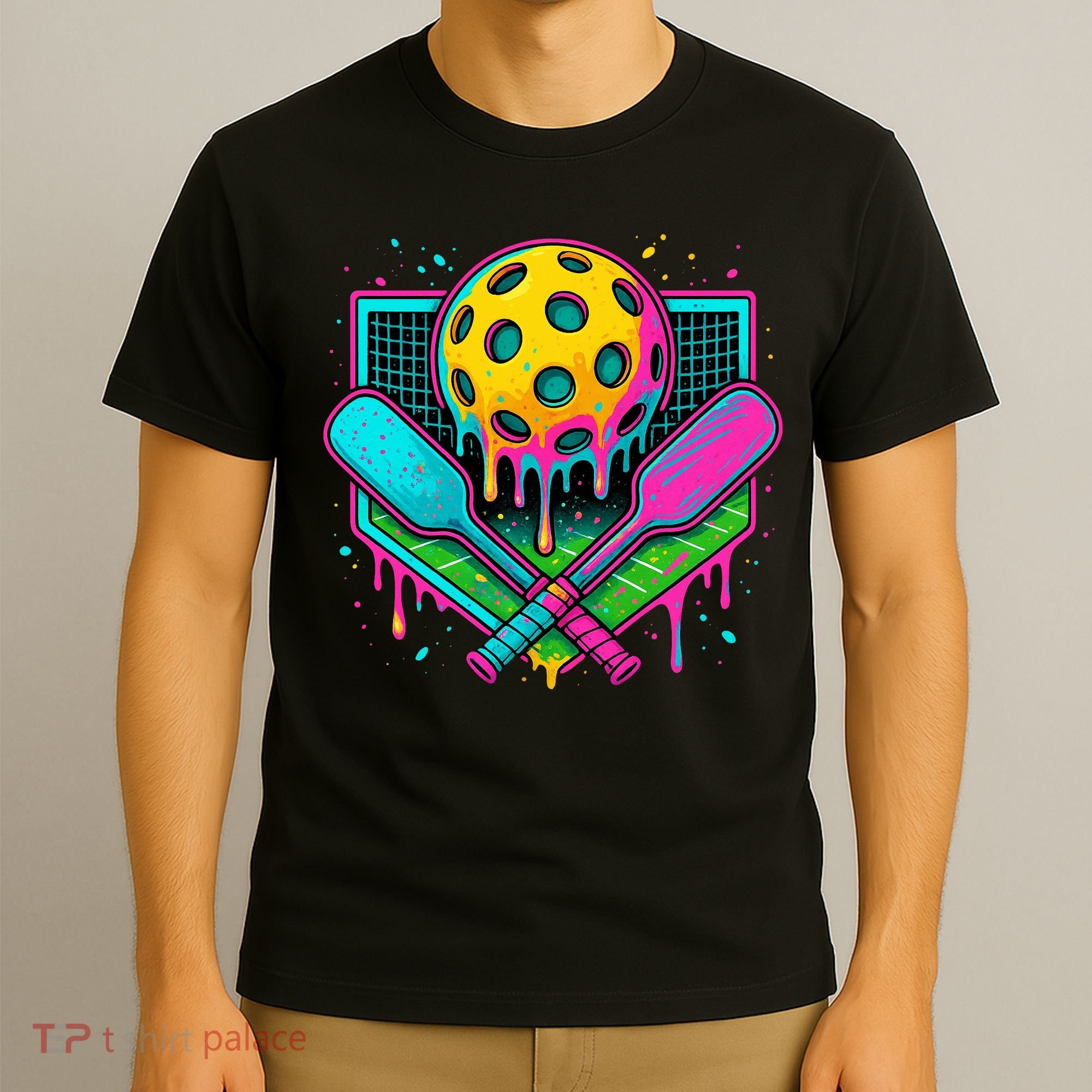 Pickleball Ice Cream Drip T-Shirt