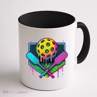 Pickleball Ice Cream Drip Coffee Mug thumb 1