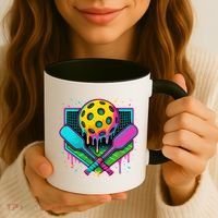 Pickleball Ice Cream Drip Coffee Mug thumb 3