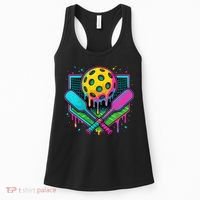 Pickleball Ice Cream Drip Women's Tank Top thumb 0