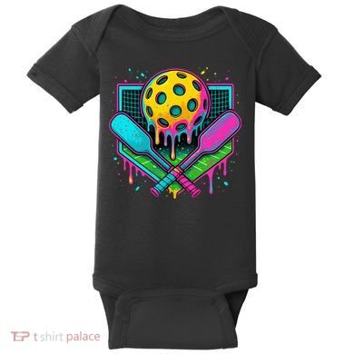 Pickleball Ice Cream Drip Baby Bodysuit